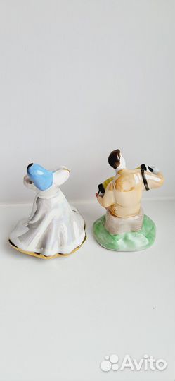 Статуэтка гармонист И плясунья, завод Дулево перио