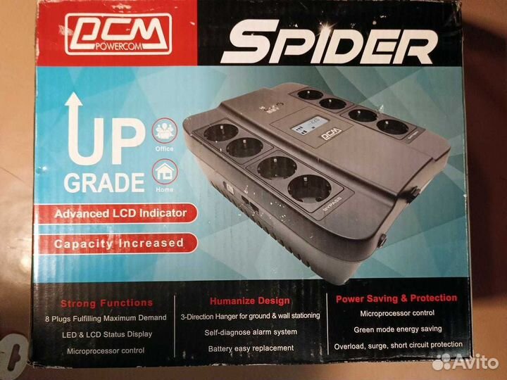 Ибп UPS Powercom SPD-750U LCD USB бесперебойник