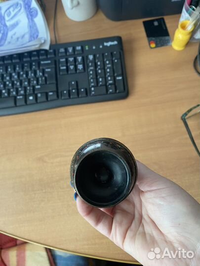 Вазочка латунь времен СССР, ручная роспись