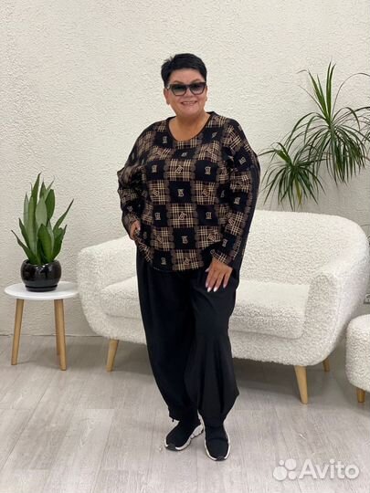 Стильная новая туника большого размера р.64-66