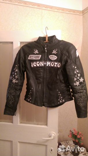 Мотокуртка кожанная женская icon