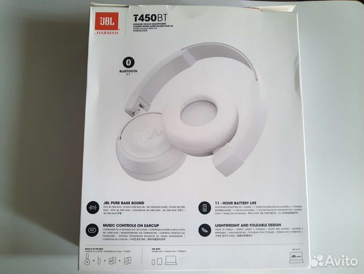 Беспроводные наушники JBL T450BT
