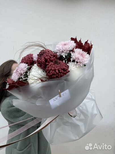 Хризантема.Букет.Доставка.Ростов