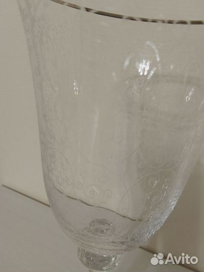 Пара свадебных бокалов. Богемское стекло