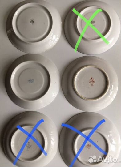 Блюдца Лфз Дулево Вербилки времен СССР