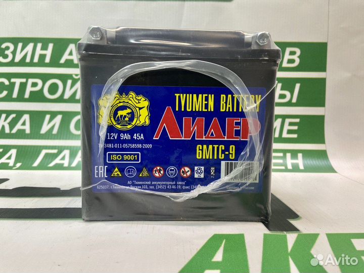 Аккумулятор 6МТС-9 Tyumen Battery Мото 