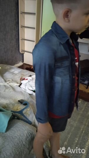 Джинсовая рубашка детская