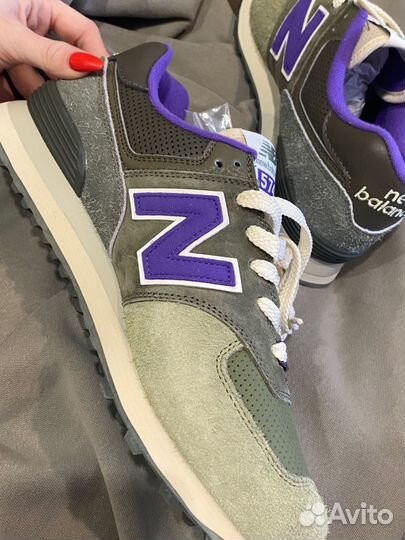 Кроссовки New Balance 574 SNS green/purple