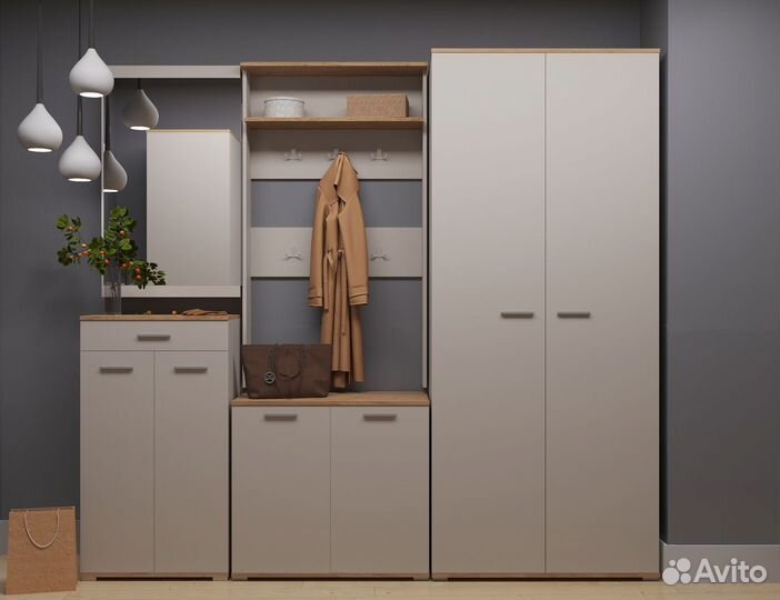 Прихожая модульная Афина Кашемир