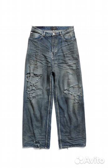 Джинсы balenciaga baggy pants IN light blue