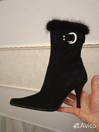 Сапоги женские натуральная замша демисезонные 35р