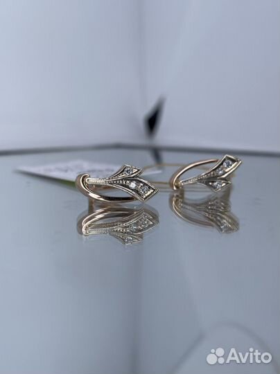 Золотые серьги 3.71 гр