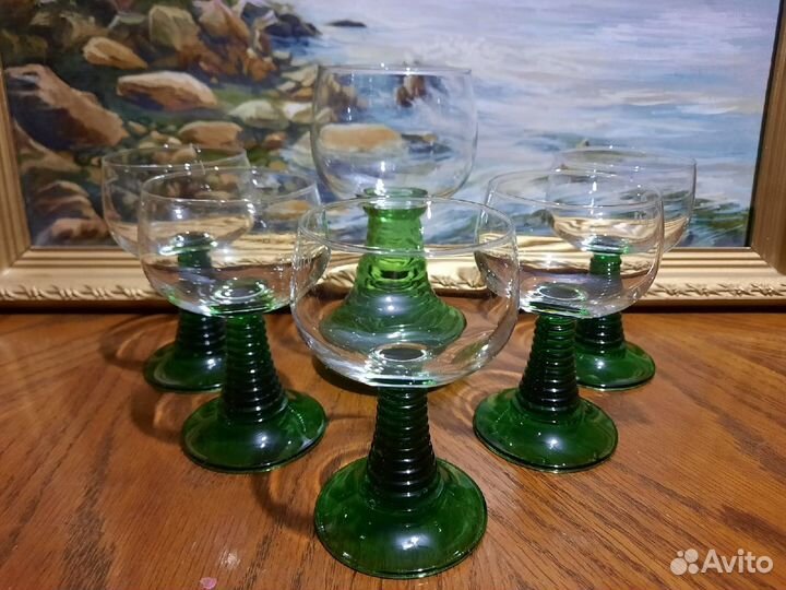 Стеклянные бокалы - рёмеры из Европы