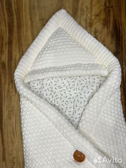 Loomknits Конверт-плед 2в1 вязаный Кремовый