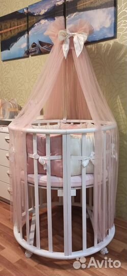 Бортики-подушки, балдахин, держатель