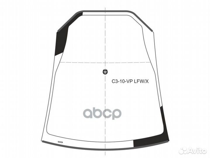 Стекло лобовое citroen C3 (панорамная крыша) 5D