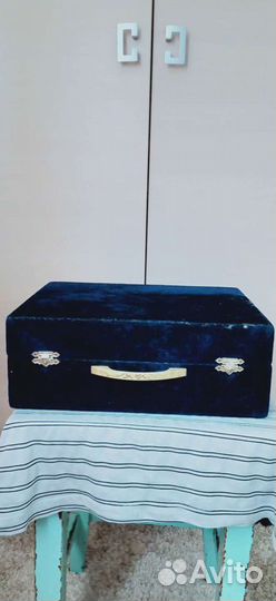 Серебряный, позолоченный набор для коньяка.Эмаль