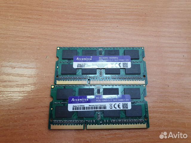 Оперативка для ноутбука ddr3 8gb x2