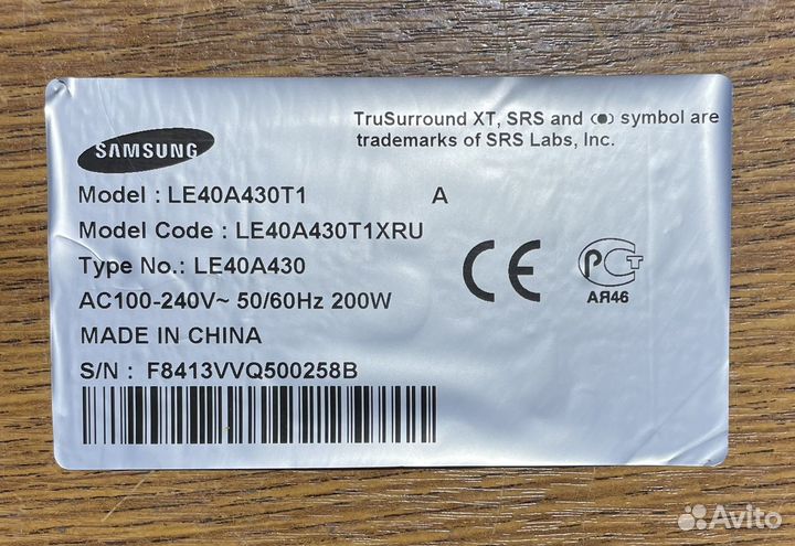 Платы от телевизора Samsung LE40A430T1