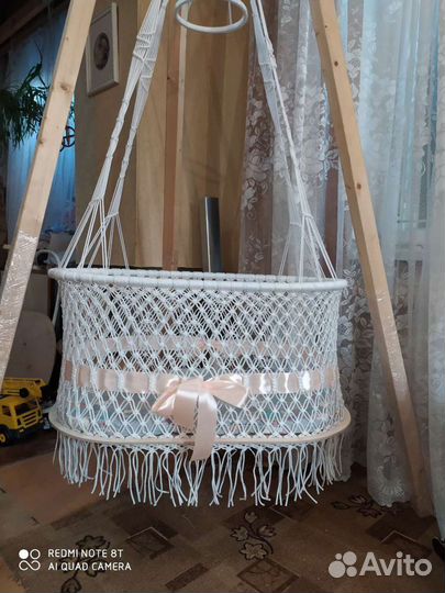 Люлька-колыбель подвесная на пружине