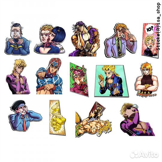 Аниме стикеры в наборе