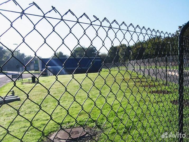 Забор из сетки рабицы с гарантией