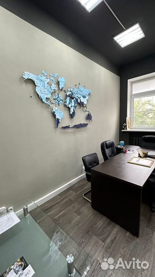 Карта мира на стену с подсветкой и без подсветки