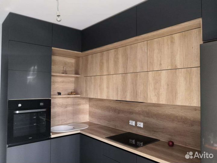 Кухня с ручкой профилем