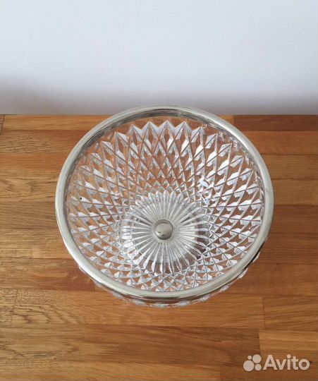 Большая хрустальная ваза конфетница салатник СССР