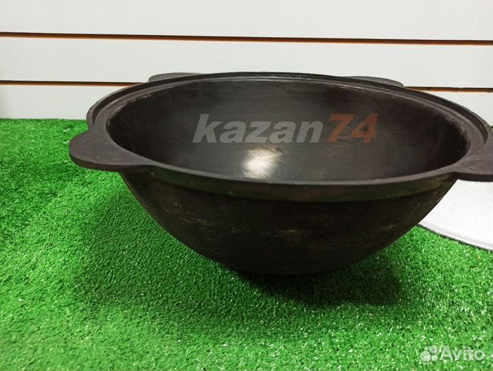 Казан чугунный 12л плоское дно