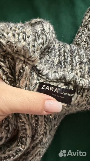 Шапка и шарф комплект zara