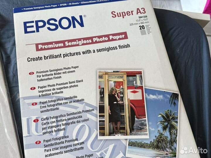 Фотобумага epson premium semigloss super A3