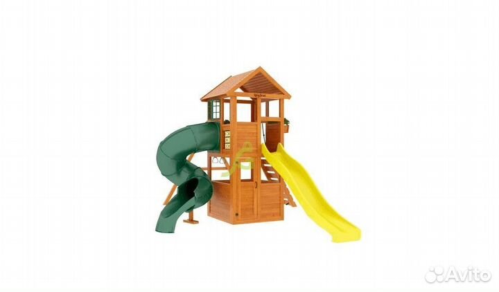 Игровая площадка для дачи Клубный домик с трубой