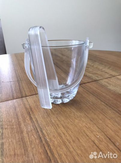 Бокал для льда с щипчиками