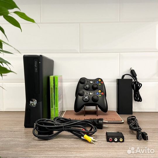 Xbox 360 Slim 250gb 2 Джойстика Игры Все Бесплатно