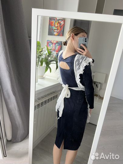 Белый школьный фартук