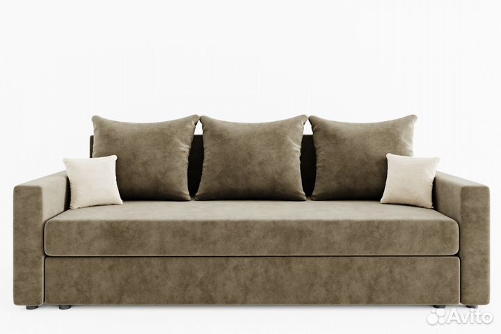 Диван прямой Олимп-1 (ппу) с ножками-кубышками