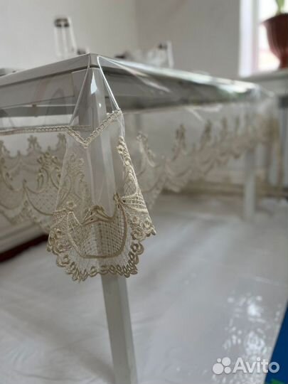 Скатерть клеенка прозрачная на стол силикон стекл