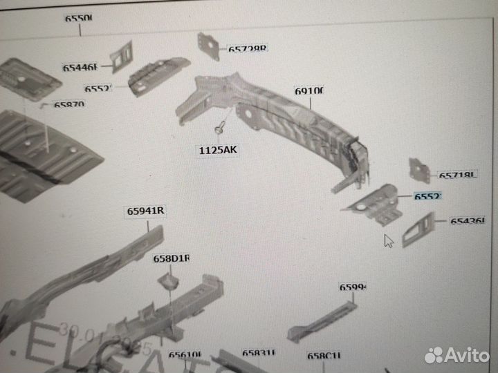 Панель пола кузова левая Genesis GV80 новая