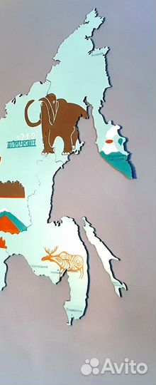 Карта России настенная 