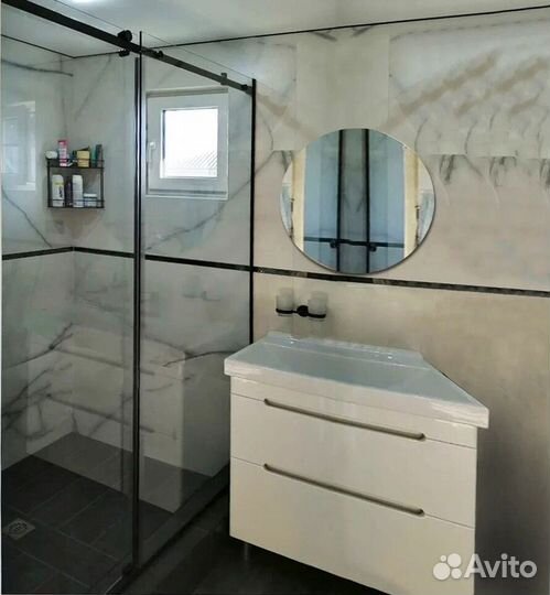 Стеклянные перегородки в ванную на заказ