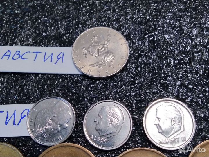 Монеты Австрии,Бельгии,Венгрии, Румынии, Швейцарии