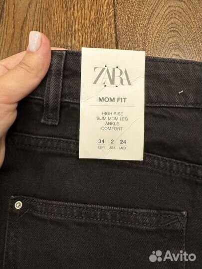Джинсы zara mom