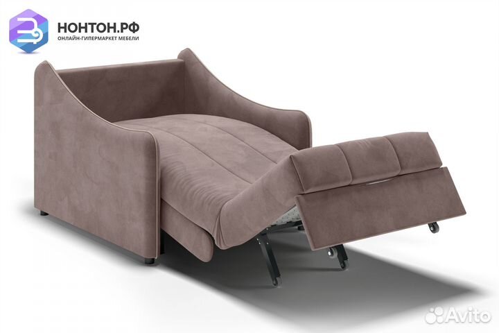 Кресло аккордеон Эско коричневое / бежевое