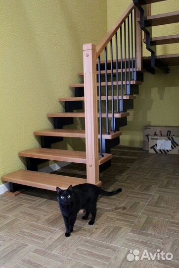 Лестница с площадкой на второй этаж