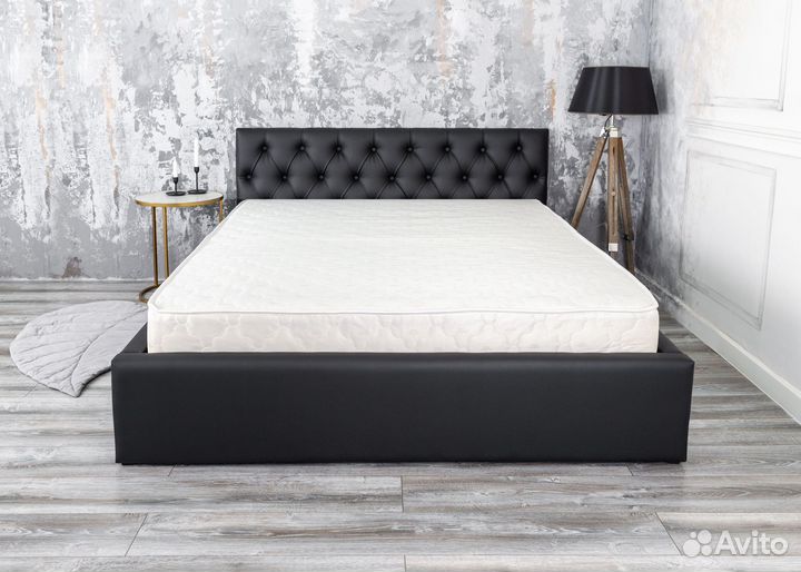 Кровать с подъемным механизмом 160х200 черная