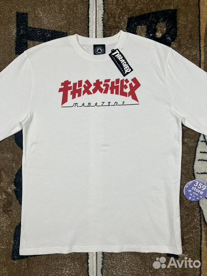 Лонгслив Thrasher Godzilla Print White