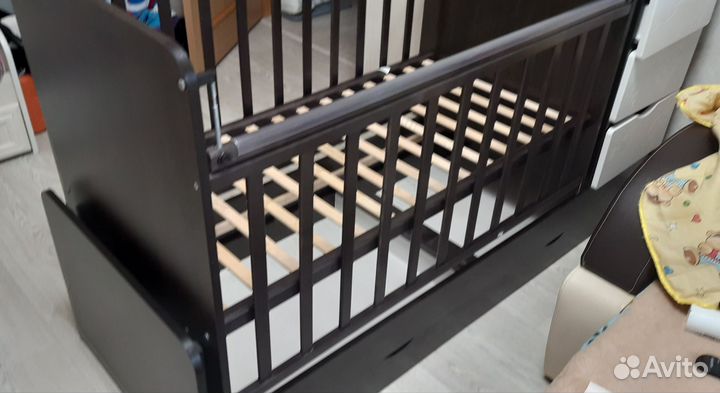 Детская кроватка трансформер с комодом