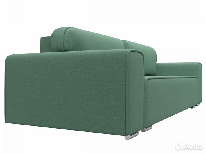 Диван прямой Лига-029, рогожка, амур зеленый