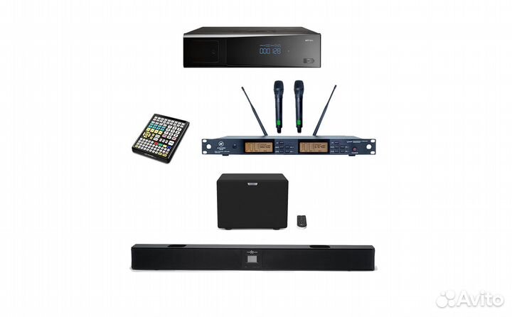 Караоке AST Mini с микрофонами и саундбаром